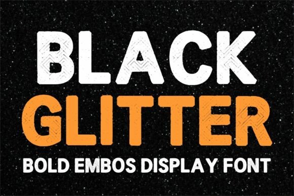 Black Glitter Typeface for Bold Campaign Visuals