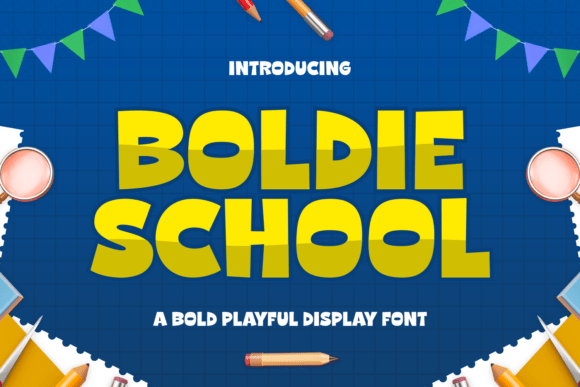 Boldie School: A Chunky Display Font for Playful Brand Identity