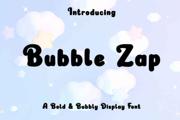 Bubble Zap: A Bubbly Cartoon-Inspired Display Font for Fun Branding