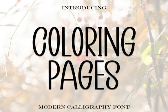 Coloring Pages: A Sweet Cursive Handwritten Font for Handmade Crafts