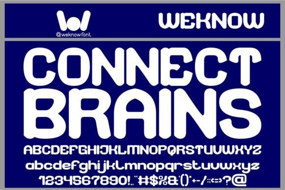 Connect Brains Typeface: A Modern Display Font for Crafters