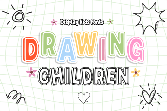 Drawing Children: A Modern Display Font for Playful Branding