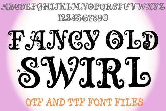 Fancy Old Swirl: A Whimsical Vintage Display Typeface for Makers
