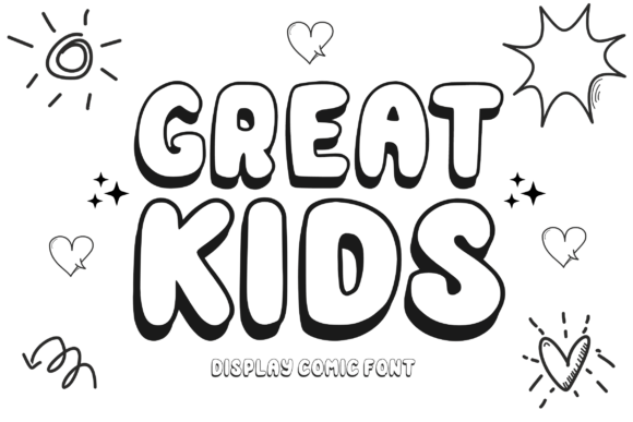 Great Kids: A Spirited Display Font for Creative Projects