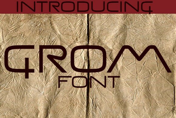 Grom Free Download: Bold Futuristic Display Font