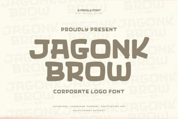 Jagonk Brow: The Bold Display Font for Modern Editorial Branding
