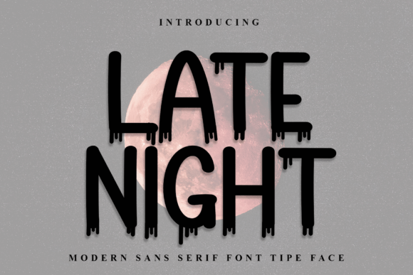 Late Night Typeface: A Warm Display Font for Handmade Brands