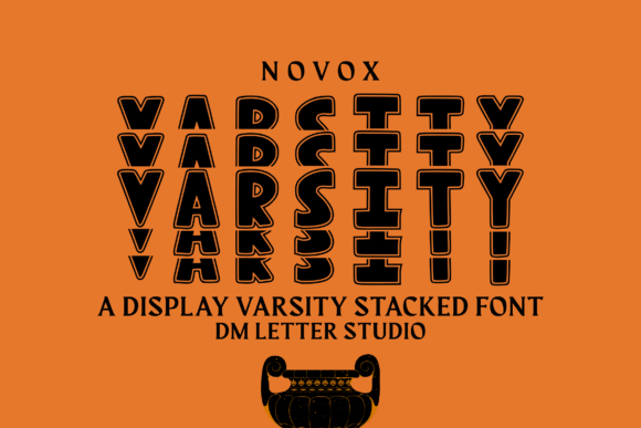 Novox Varsity Stacked: Bold Athletic Type for Campaign Headers