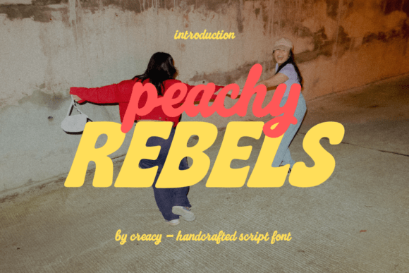 Peachy Rebels Typeface: A Bold Display Font for Editorial Design