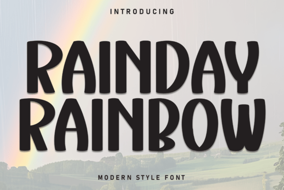Rainday Rainbow: The Cheerful Display Font for Bold Brand Identity