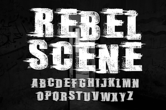 Rebel Scene: Bold Stencil Fonts for Tactical Craft Designs