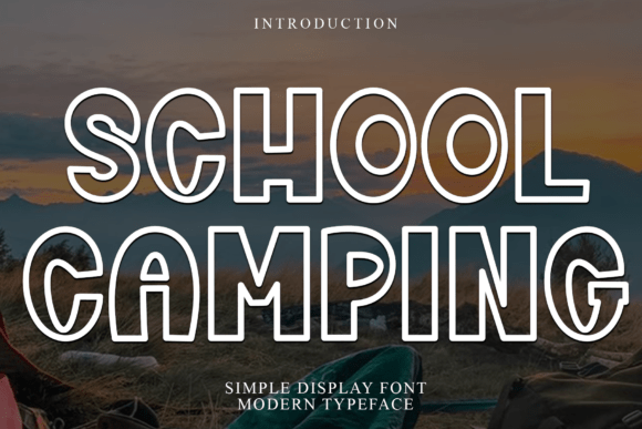 School Camping: A Soft Display Font for Editorial Design