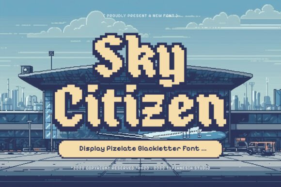 Sky Citizen: A Modern Gothic Display Typeface for Editorial Design
