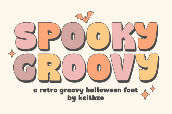 Spooky Groovy Typeface for Retro Editorial Design