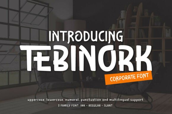 Tebinork Typeface: Elevating Corporate Messaging with Relaxed Brush-Style Aesthetics