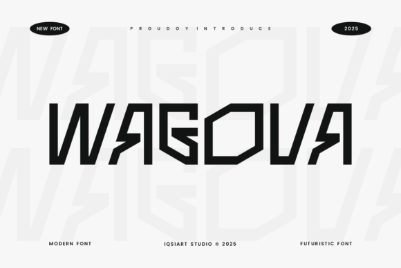 Wagova Typeface: A Futuristic Display Font for Digital Branding